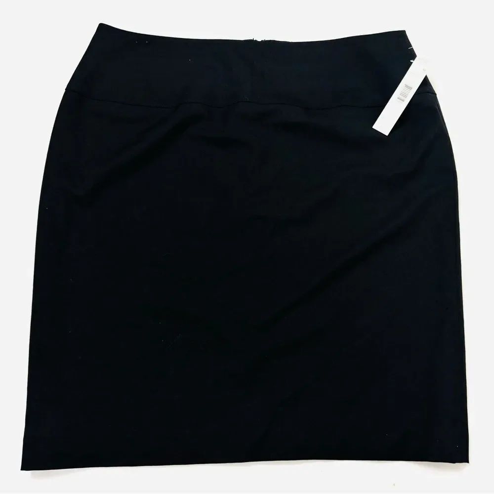 NWT Gianni Bini Black Lined Pencil Skirt 10